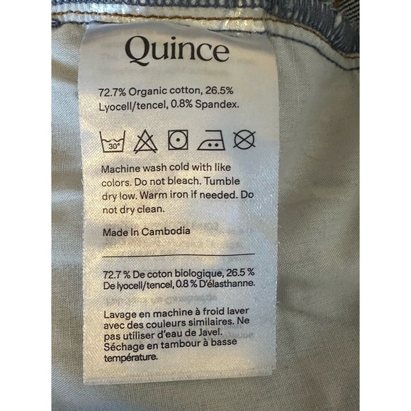 QUINCE Women Bella Stretch Relaxed Wide Leg  Jeans in Midnight Blue 29 NEW - Picture 10 of 10